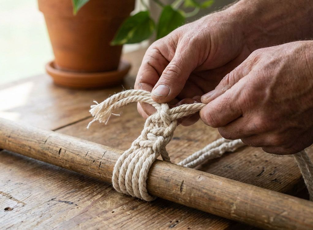 Makramee Pflanzen Ampel