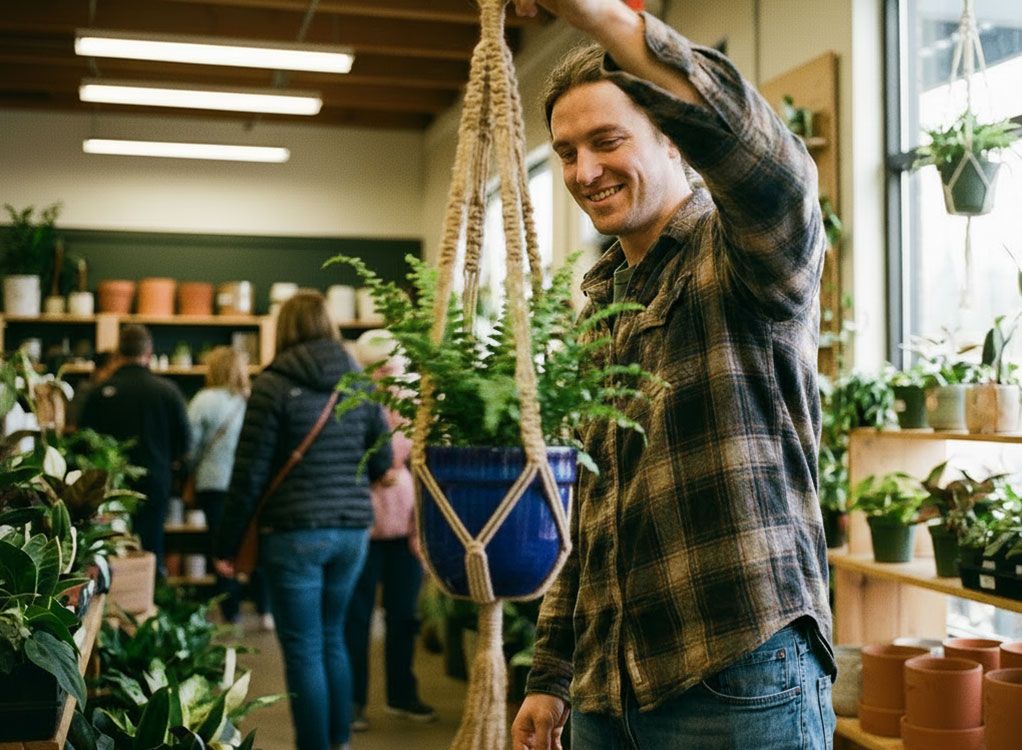 Makramee Pflanzen Ampel