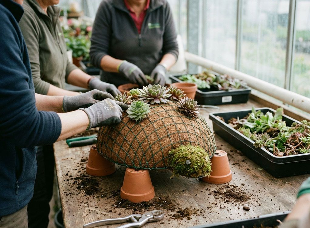 Schildkröte aus Hauswurz: Bepflanzung selber machen