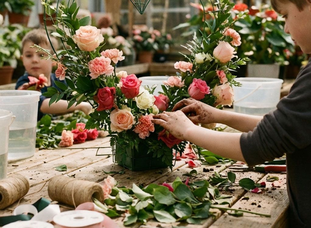 Blumiges Herz zum Muttertag