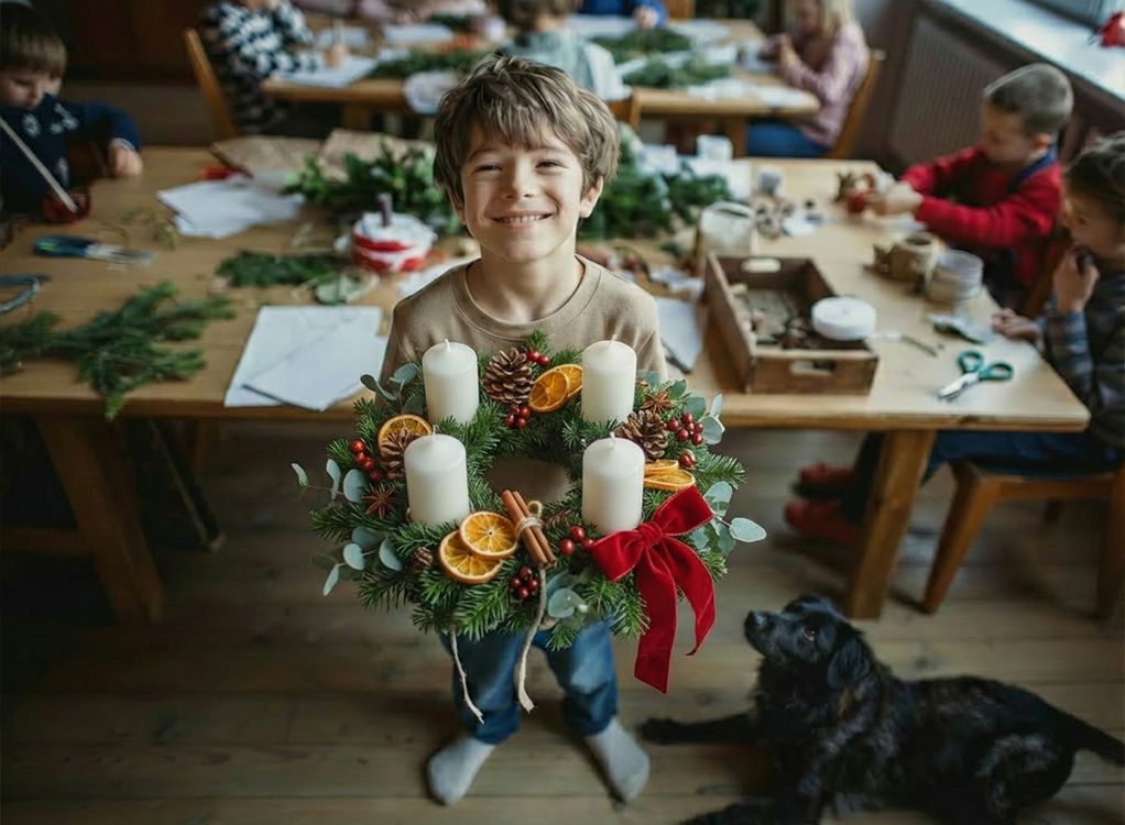 Adventskranz basteln für Kinder | 10:00 Uhr
