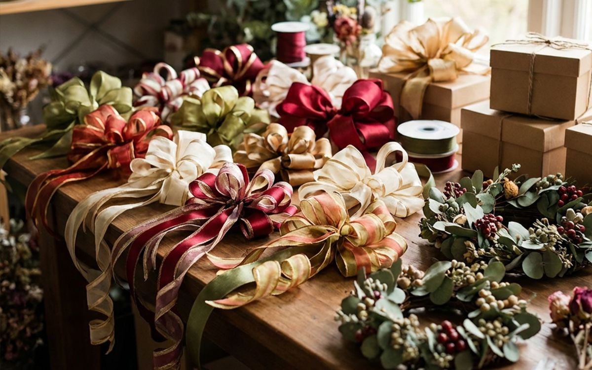 Dekorationsschleifen binden