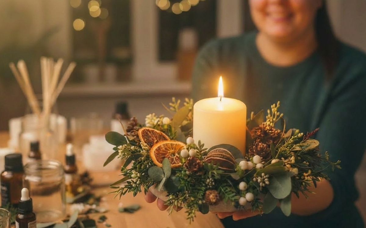 Kerzengesteck gestalten