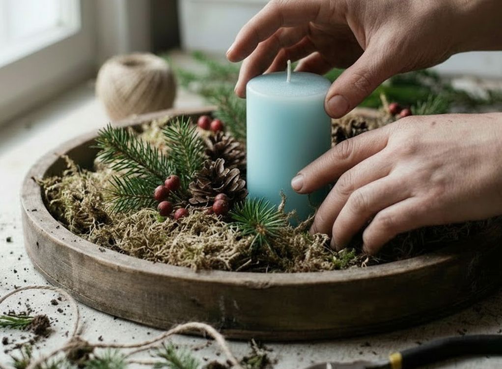 Kerzengesteck gestalten