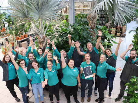 Das Team im Hauenstein Gartencenter Rafz ist stolz auf den 2. Platz!