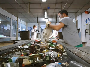 Nach dem Sortieren der verwendbaren Materialien …