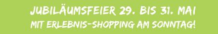 Jubiläumsfeier vom 29. bis 31 Mai 2026 im Stadt-Gartencenter Zürich 