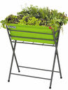 Diesen Hochbeet-Typ gibt es in verschiedenen Farben. Er ist handlich und lässt sich auch bepflanzt leicht verschieben. 