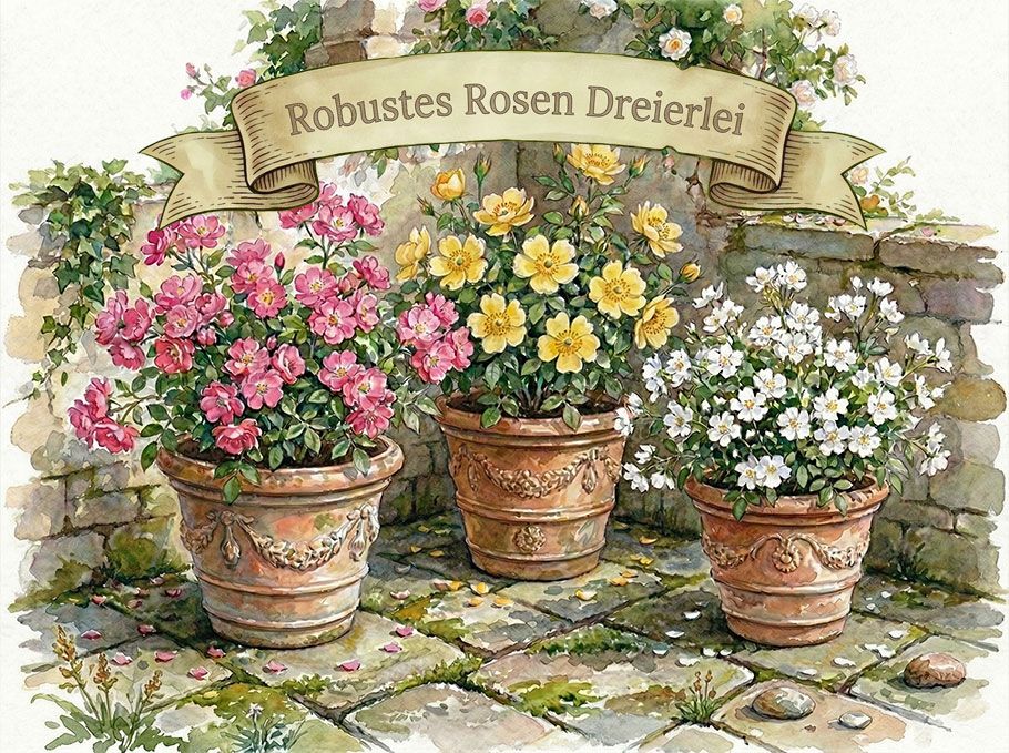Robustes Rosen Dreierlei