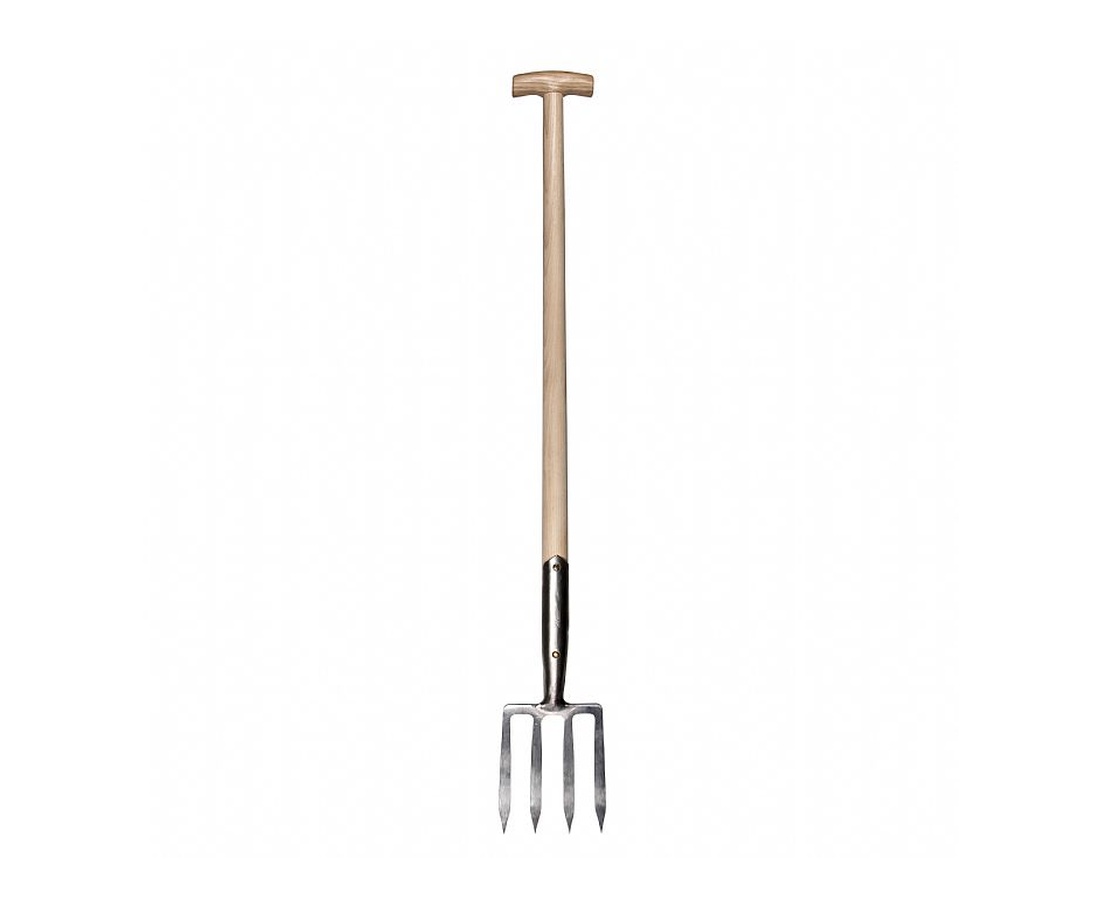 kleiner Gabelspaten 4 Zinken Edelstahl
