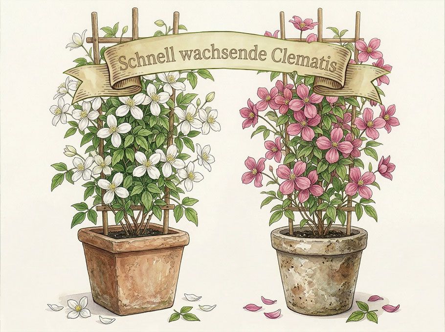 Clematis schnell wachsend