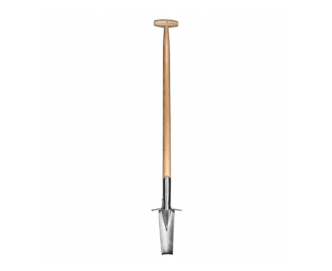 Steinspaten schmal mit Tritt Edelstahl