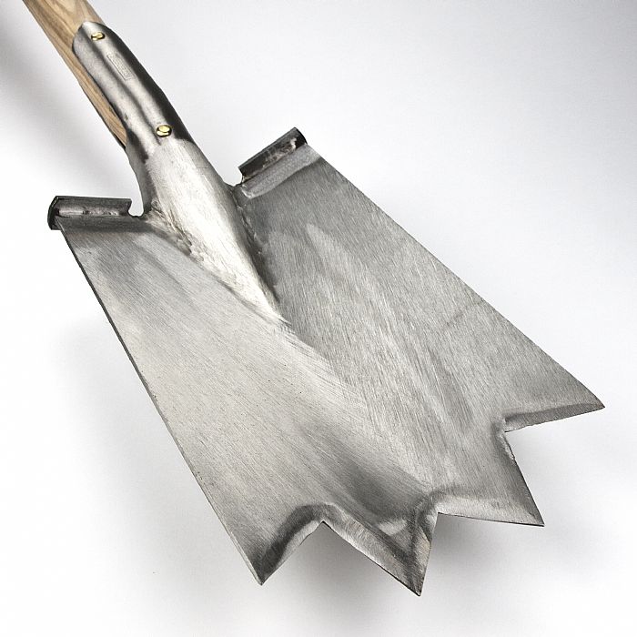 Steinspaten mit Tritt Edelstahl