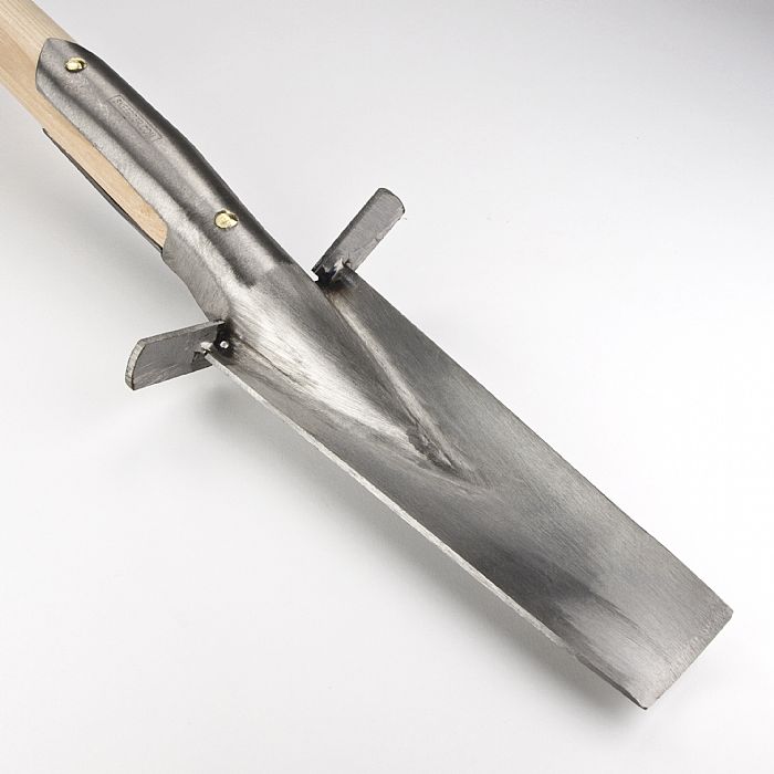 Steinspaten schmal mit Tritt Edelstahl