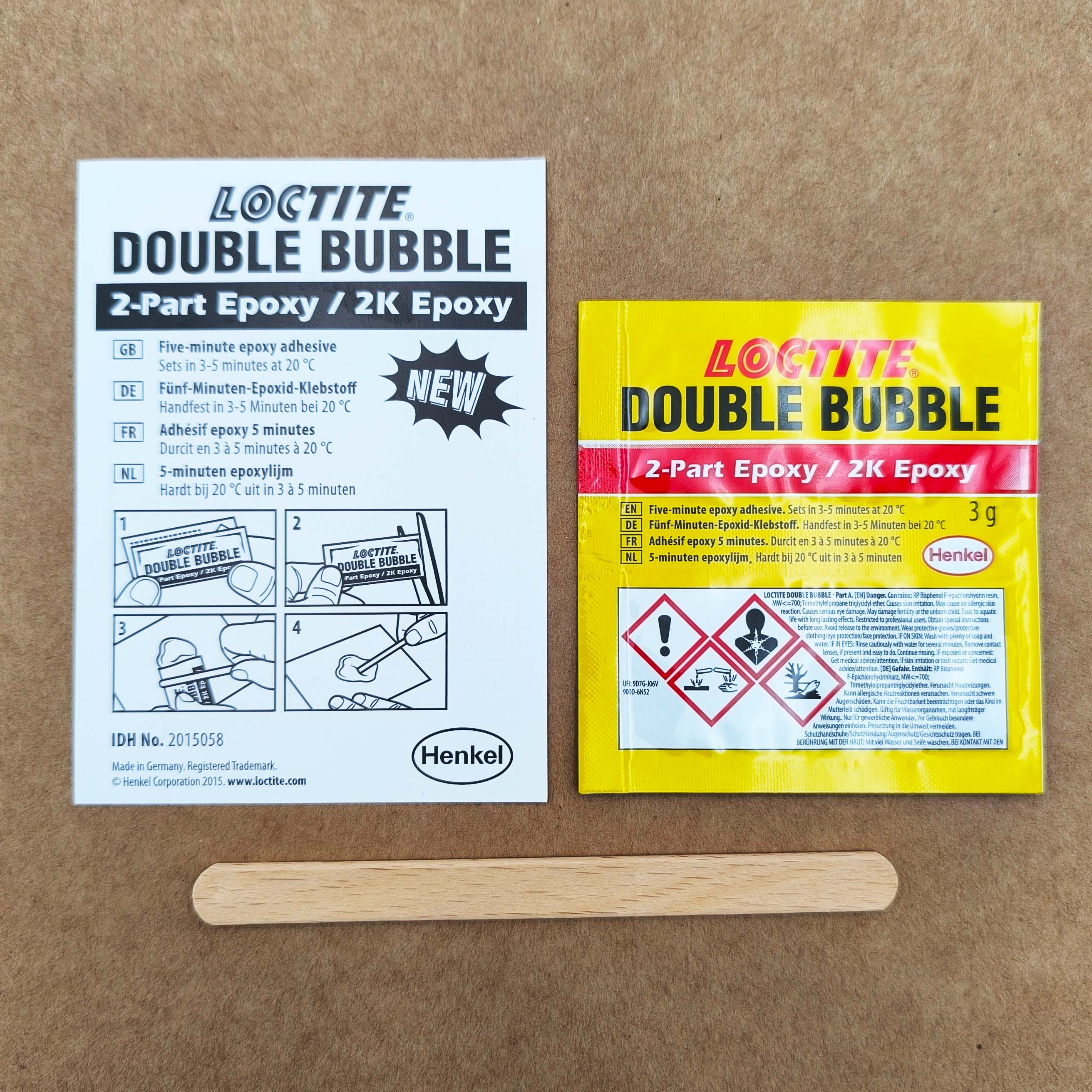Kleber Loctite Double Bubble für Edelstahl-Werkzeuge