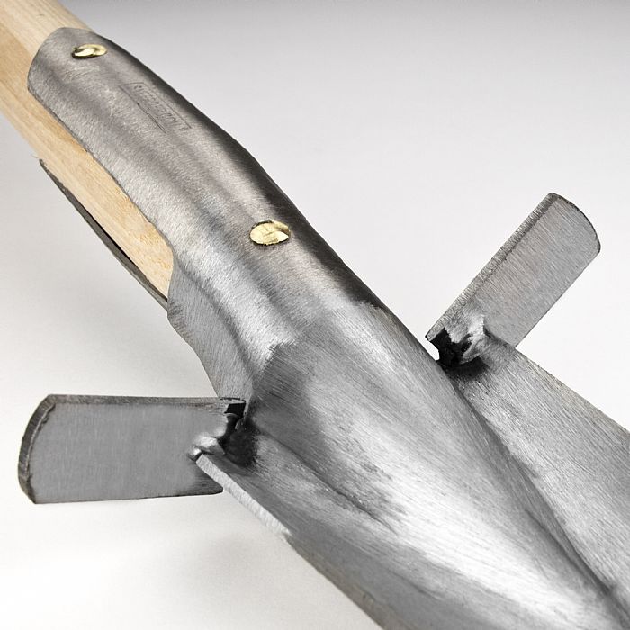 Steinspaten schmal mit Tritt Edelstahl