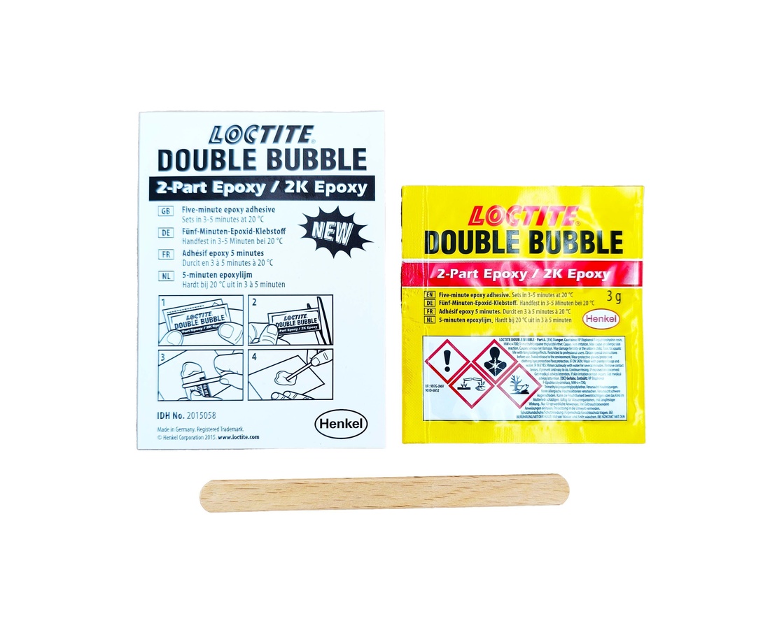 Kleber Loctite Double Bubble für Edelstahl-Werkzeuge