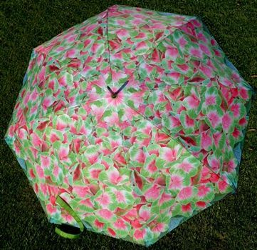 Regenschirm Hortensie pink/grün